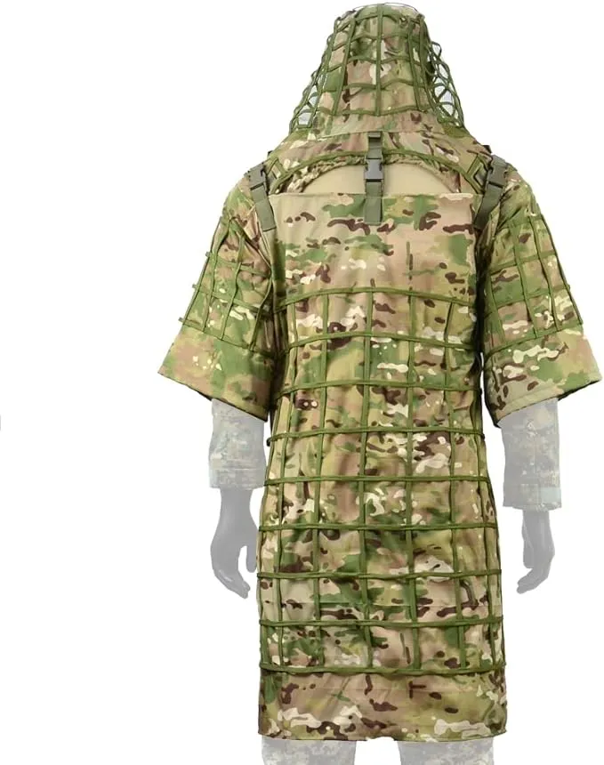 ROCOTACTICAL Sniper Ghillie Suit Foundation Ripstop Ghillie Viper Hood Camouflage Sniper Coat