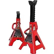 BIG RED AT46002R Torin Steel Jack Stands: 6 Ton (12,000 lb) Capacity, Red, 1 Pair