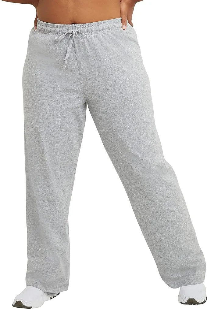 Champion Gray Women&#039;s Jersey Pant Pull On Elastic Waist Drawstring Medium 052