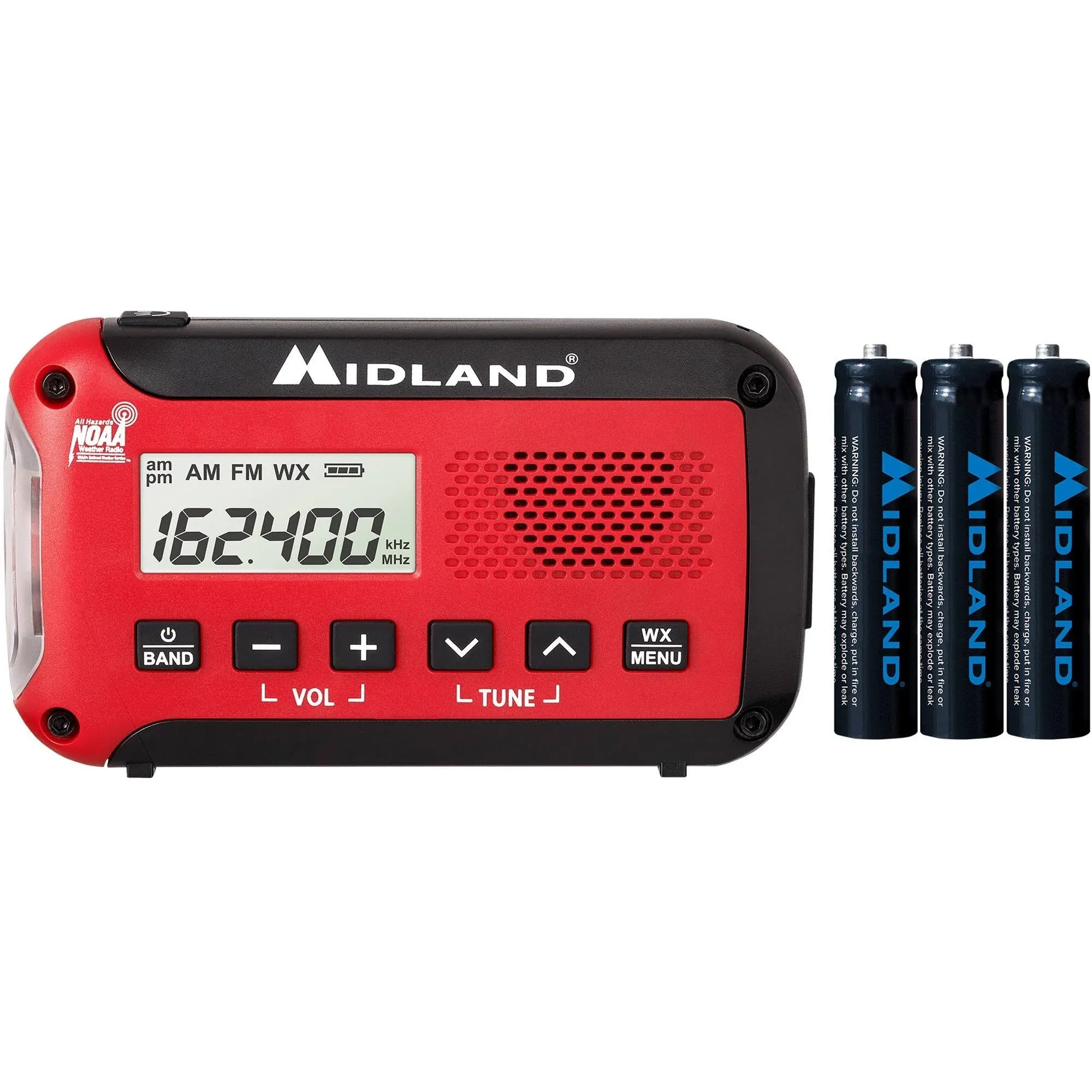 Midland Portable Weather Radio, Red, ER10VP