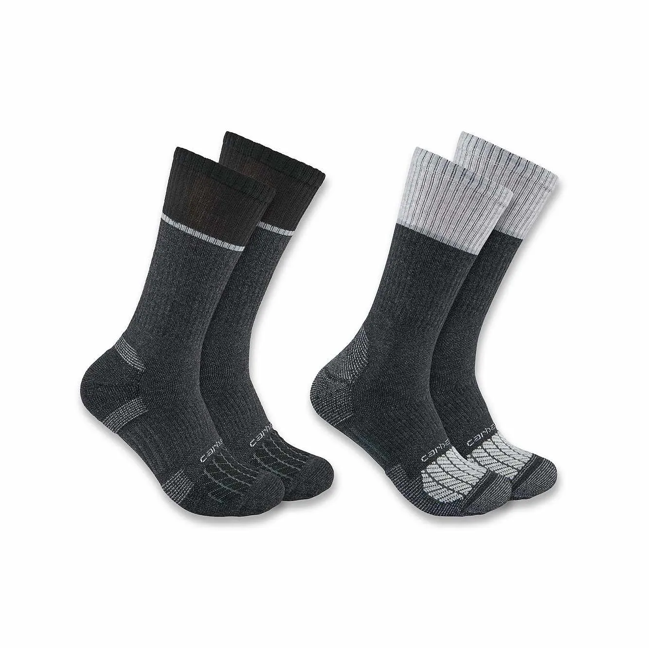 Carhartt Men's Force Midweight Steel Toe Sock 2 Pack