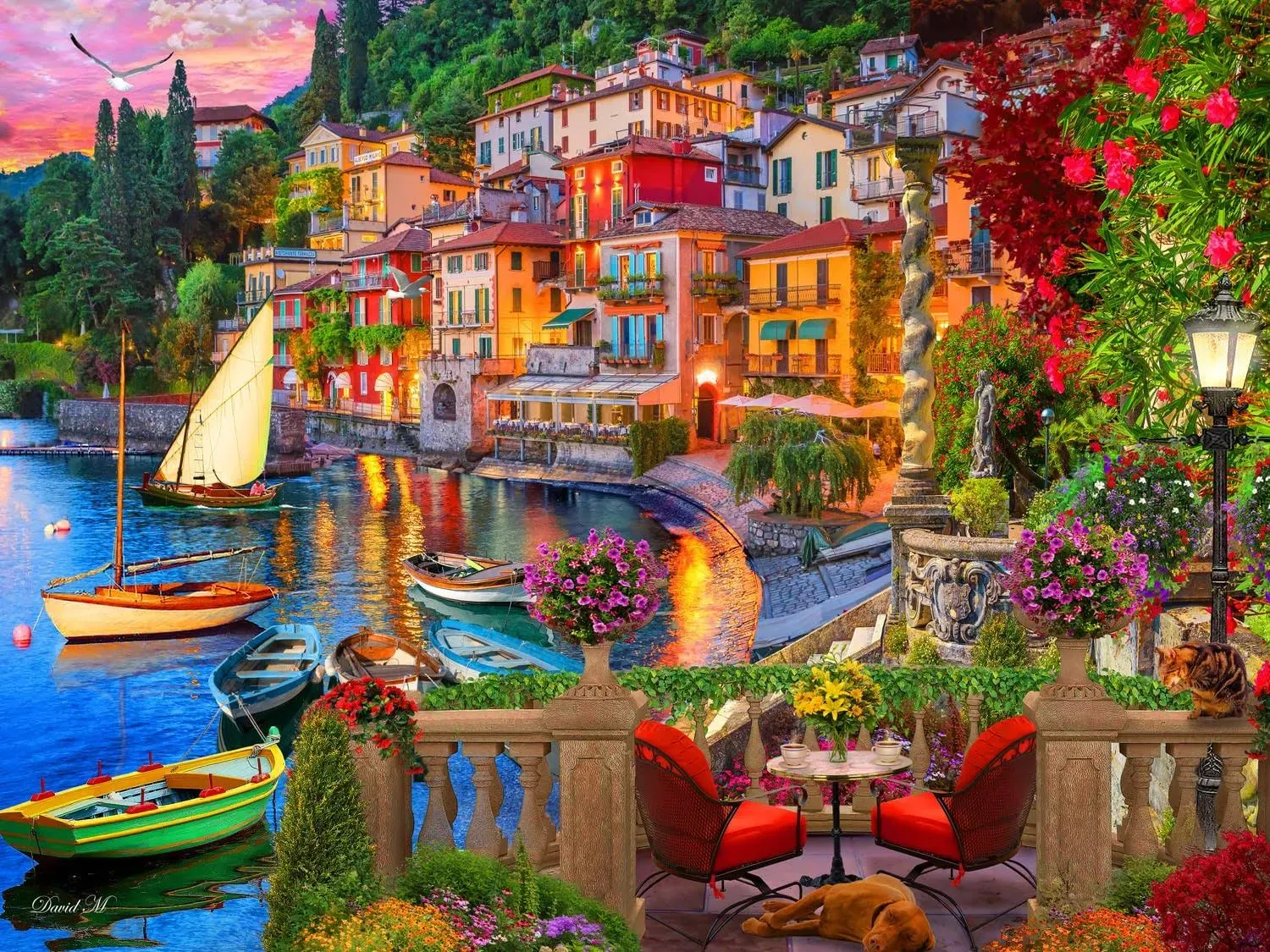 Vermont Christmas Company Italy's Lake Como Jigsaw Puzzle