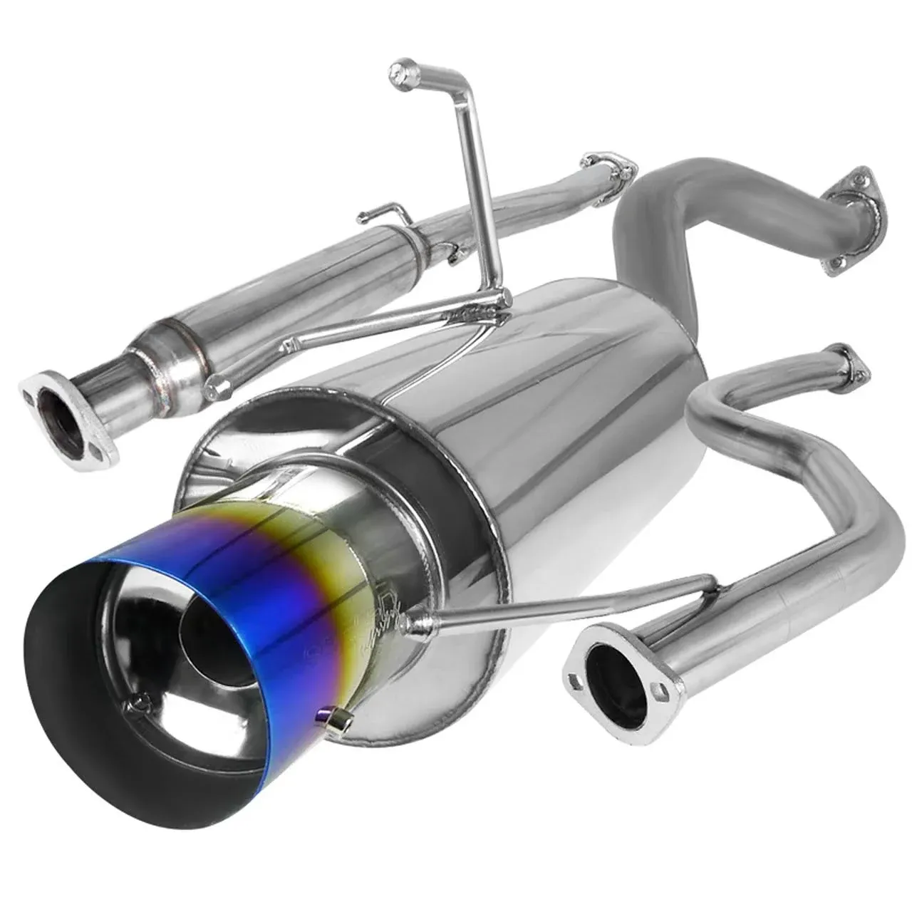 Spec-D Tuning Honda Civic 2.5 Inch Inlet N1 Style Catback Exhaust With Burnt Tip - MFCAT2-CV92T-SD