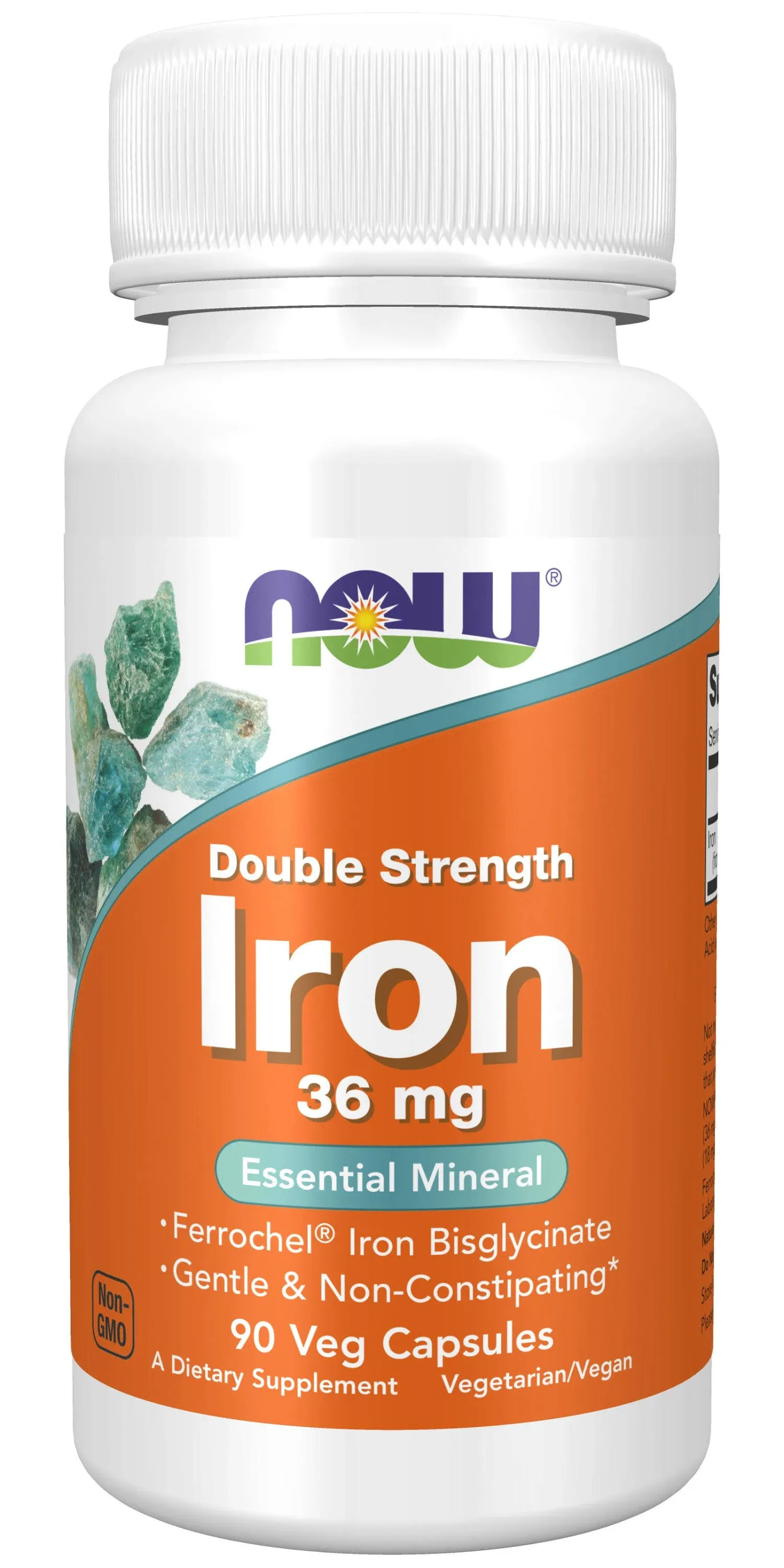 NOW Iron Ferrochel 36mg 90 cápsulas