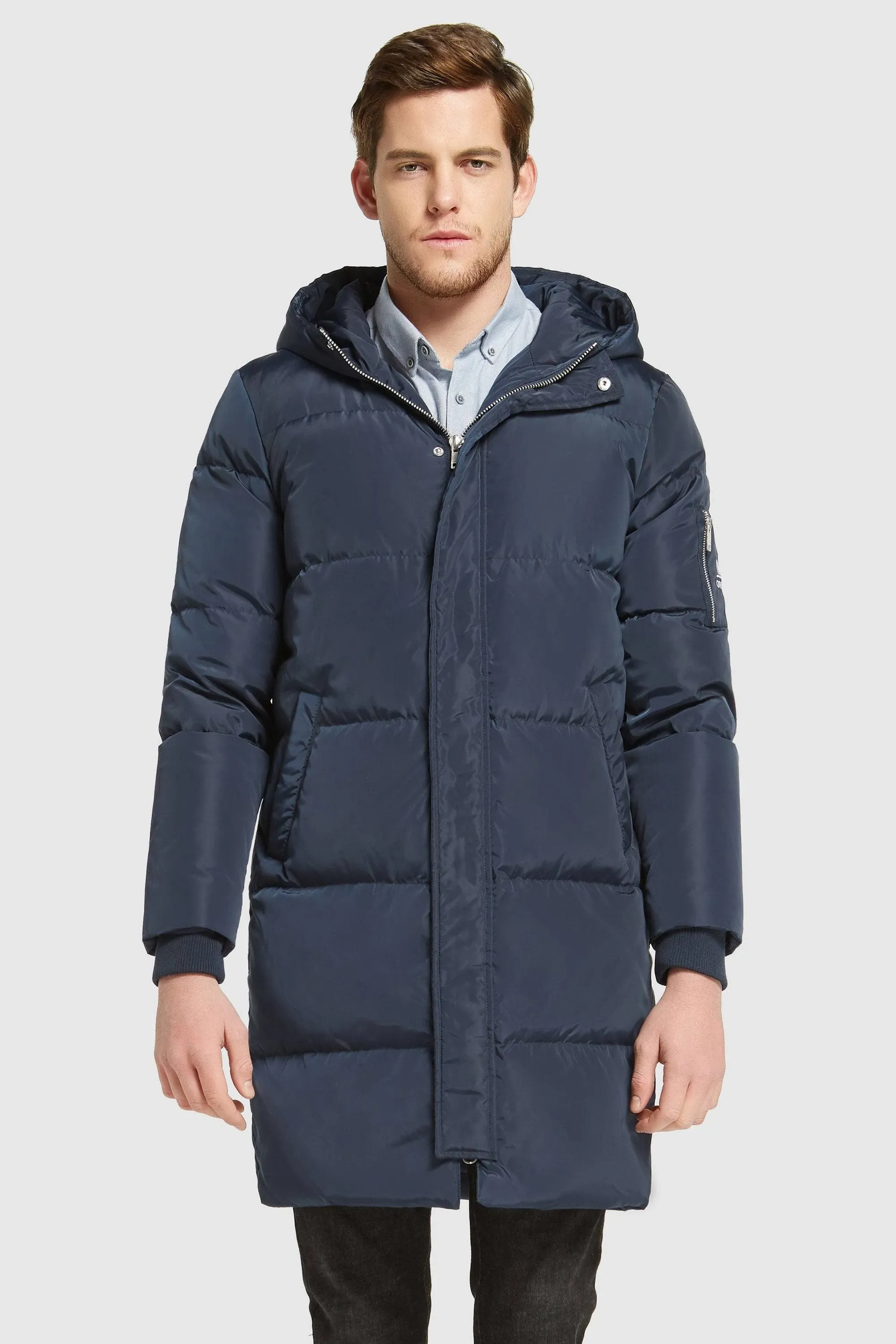 Orolay Men's Knee Length Thickened Down Jacket