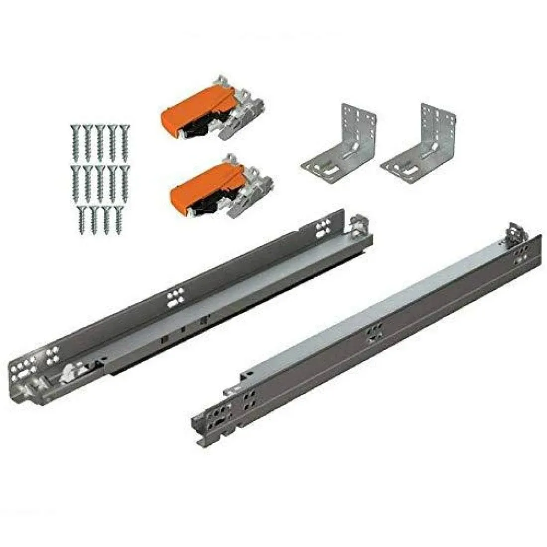 BLUM 563H5330B Tandem Plus Blumotion 21" Drawer Runner Pair for Face Frame, Silver