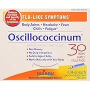 Boiron Oscillococcinum Flu-Like Symptoms, Body Aches, Headache, Fever, Chills and Fatigue 30 Doses Treatment - 30ct