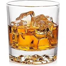 Whiskey Glasses Set of 4 with Brilliant Mountain Imprint | Bar Glasses | Old Fashioned Tumblers | Lowball Glasses | Rocks Glasses | Standard 11.5 OZ Beverage Glass