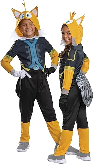 Disguise Sonic Costumes for Kids, Official Sonic Prime Character Hooded Jumpsuits