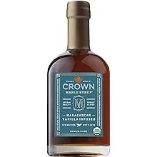 Crown Maple Madagascar Vanilla Infused Organic Maple Syrup, 12.7 Fl Oz, Real Vanilla Bean, Pancakes, Baking, Cocktails & BrunchCrown Maple Madagascar Vanilla Infused Organic Mapl…