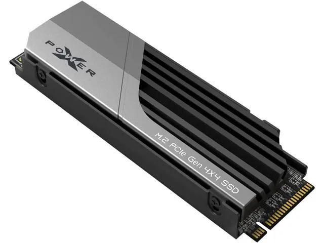 Silicon Power 4TB XS70 Nvme PCIe Gen4 M.2 2280 SSD R/W Up to 7,200/6,800 MB/s, DRAM Cache, with Built-in PS5 Heatsink, Compatible with Playstation 5 (SP04KGBP44XS7005)