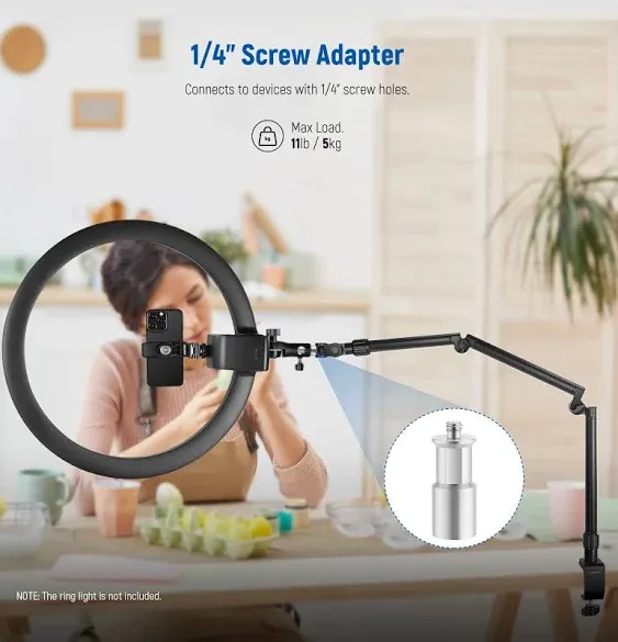 NEEWER ST3 35.4&#039;&#039;Flexible Articulating Webcam Stand Camera Mount with C Clamp