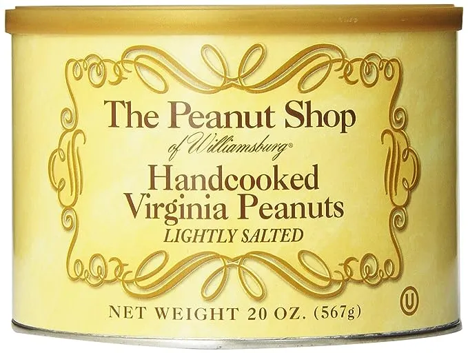 The Peanut Shop of Williamsburg Handcooked Virginia Peanuts, Lightly Salted, 20 Ounce