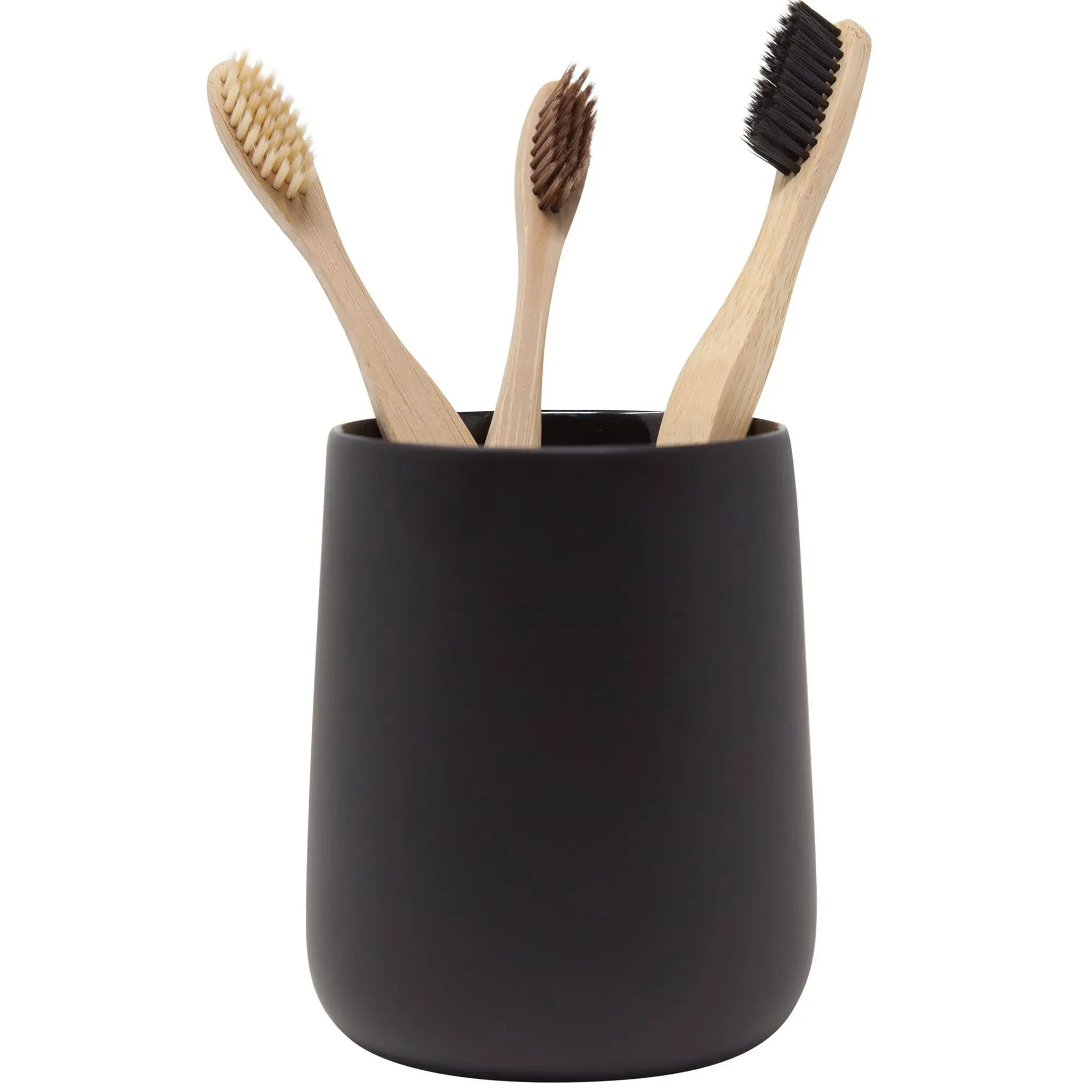 Yew Design Matte Black Toothbrush Holder for Bathroom Tooth Brushing Holder Toot