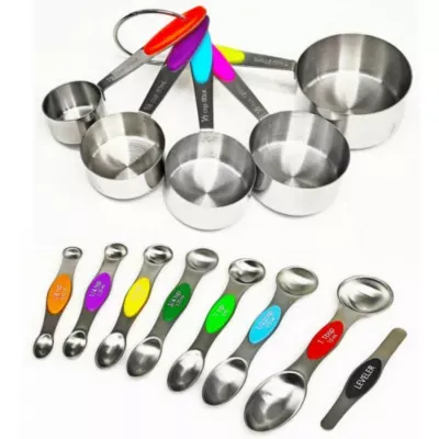 Hemelian Stainless Steel Measuring Cups And Magnetic Spoon 13 Sets