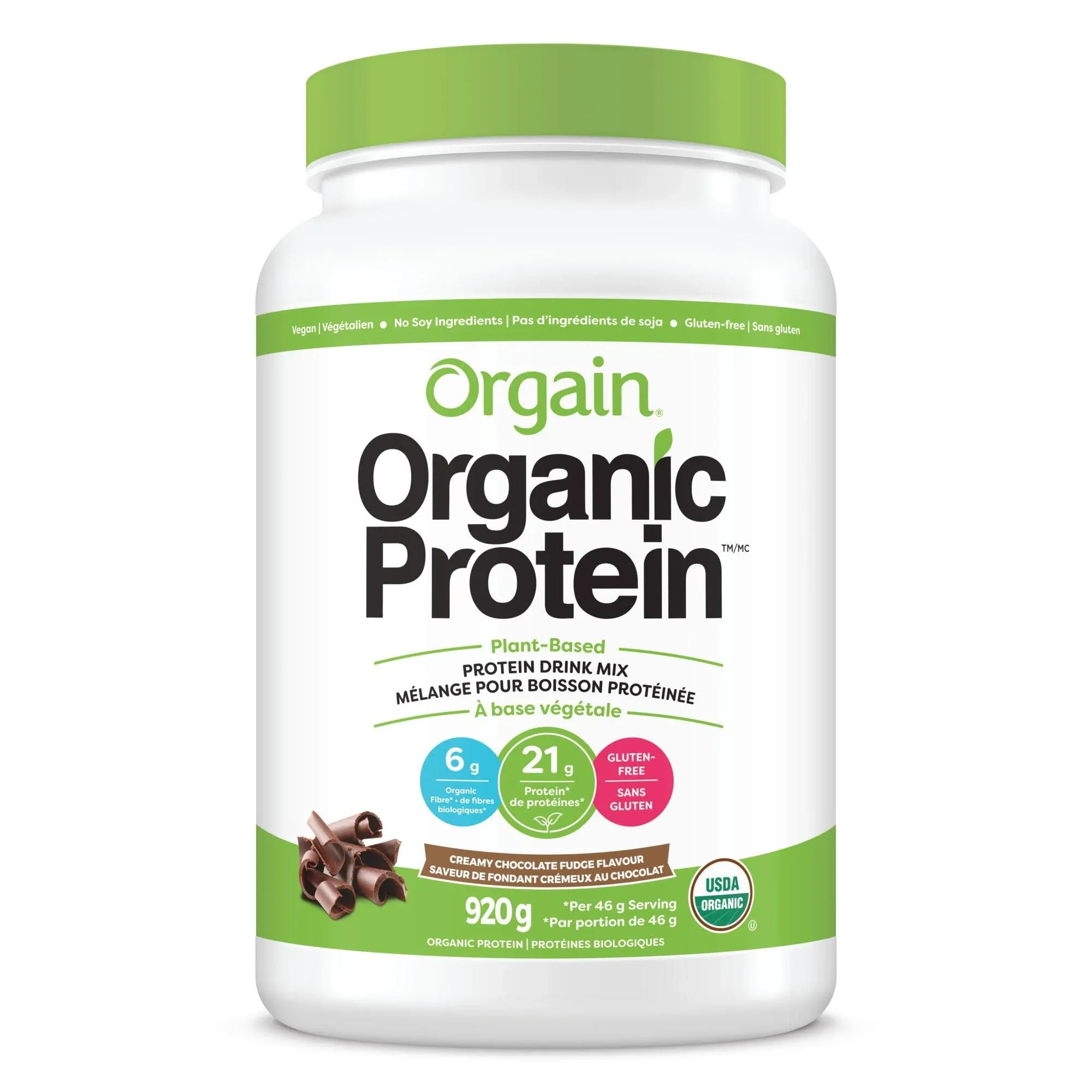 Orgain Organic Vegan Protein Powder, Horchata - 21g Plant Based Protein, 9g Prebiotic Fiber, Low Net Carb, No Lactose Ingredients, No Added Sugar, Non