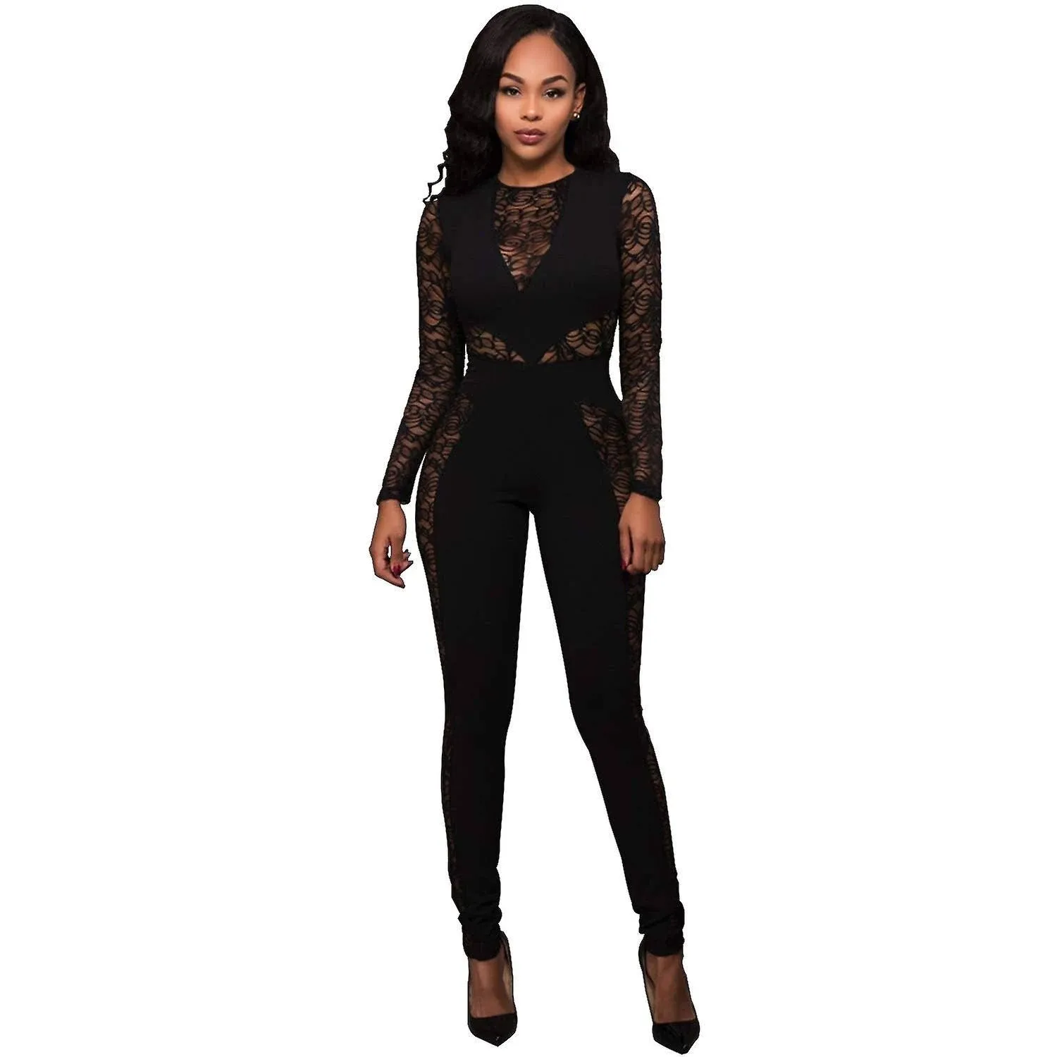 PORRCEY Women Sexy Elegant Sparkly Party Club Night Bodycon Casual Jumpsuits Clubwear Playsuits