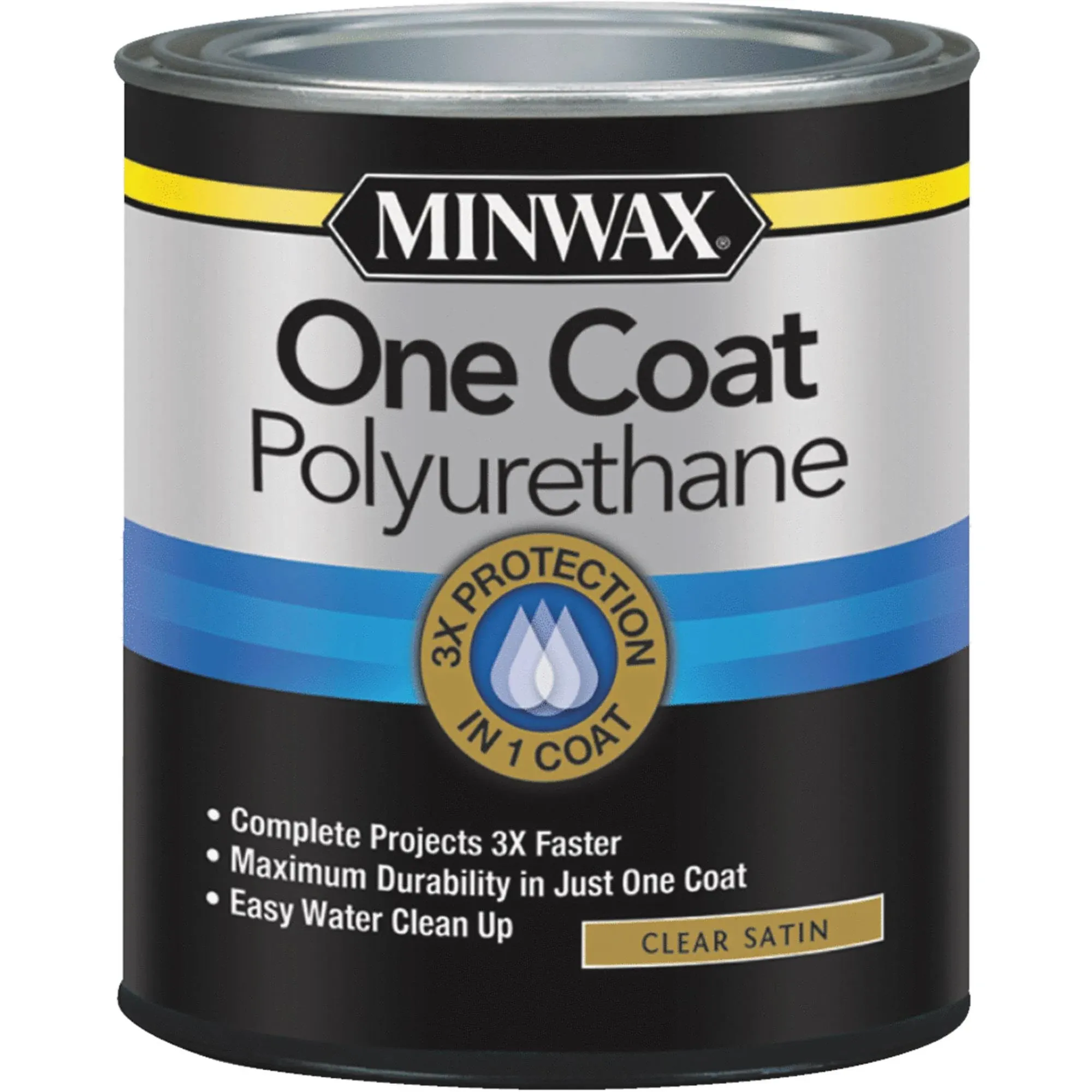 Minwax 356050000 One Coat Polyurethane, Quart, Satin