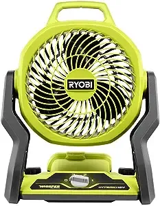 Ryobi ONE+ 18V Cordless Hybrid Whisper Series 7-1/2 in. Fan Kit with 4.0 Ah Battery and Charger PCL811K1N