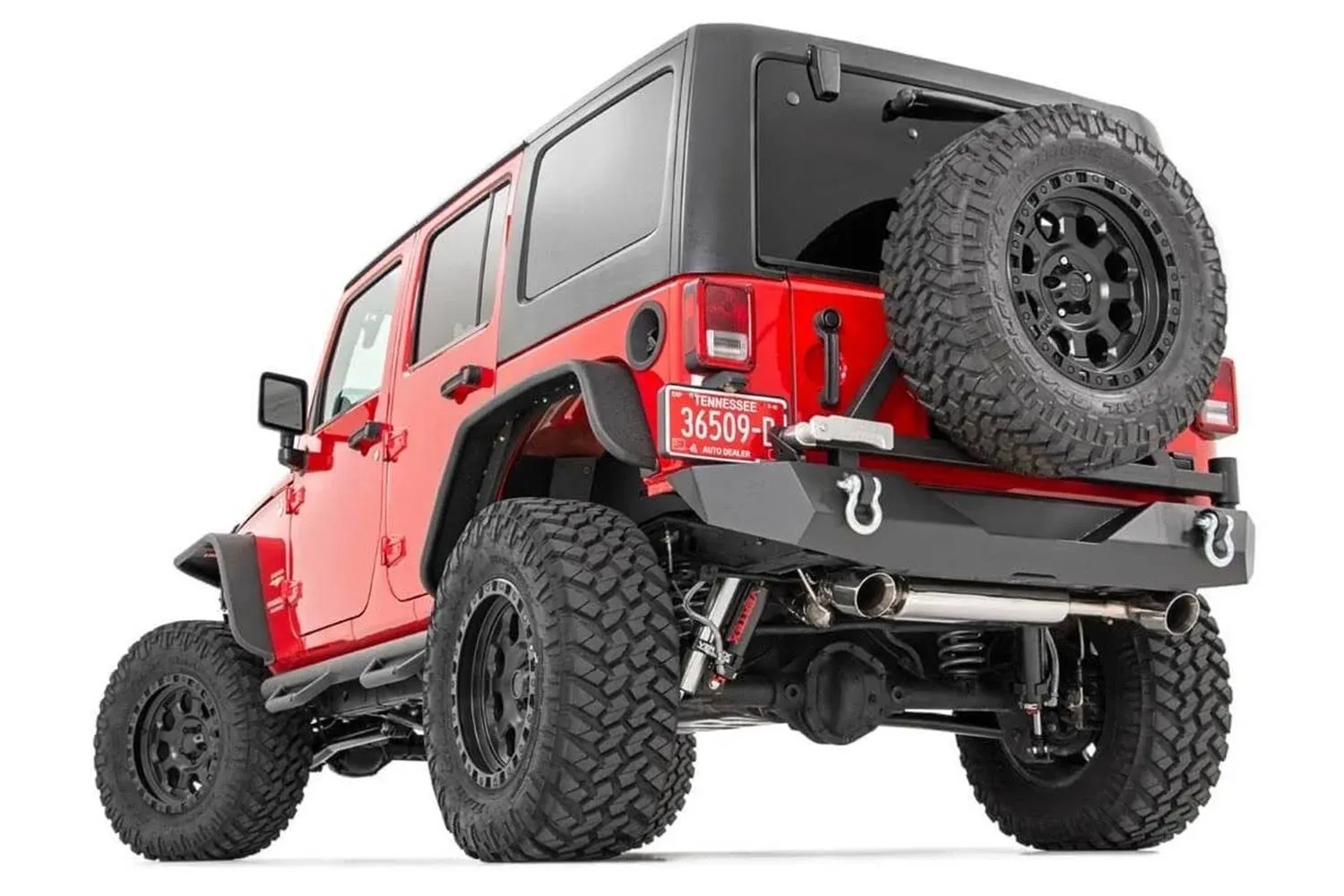 Rough Country Rear Bumper w/Tire Carrier for 2007-2018 Jeep Wrangler JK - 10594A