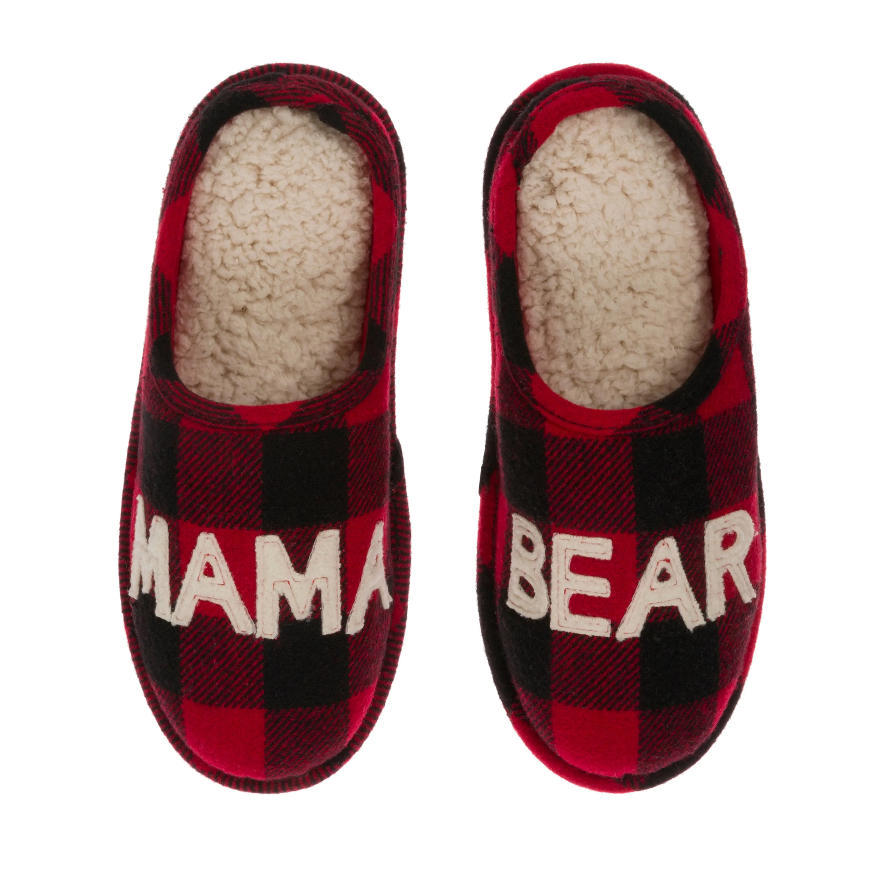 Dearfoams Women's Mama Bear Plaid Clog Slippers