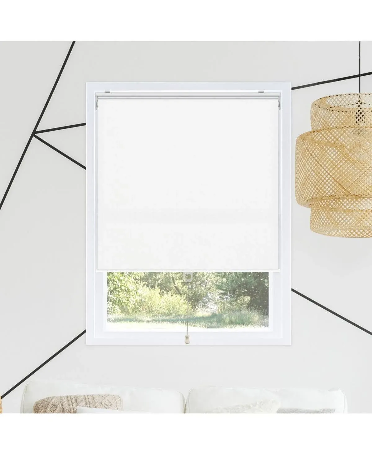 Roller Window Shades Blackout Cordless Fabric Window Shades for Home