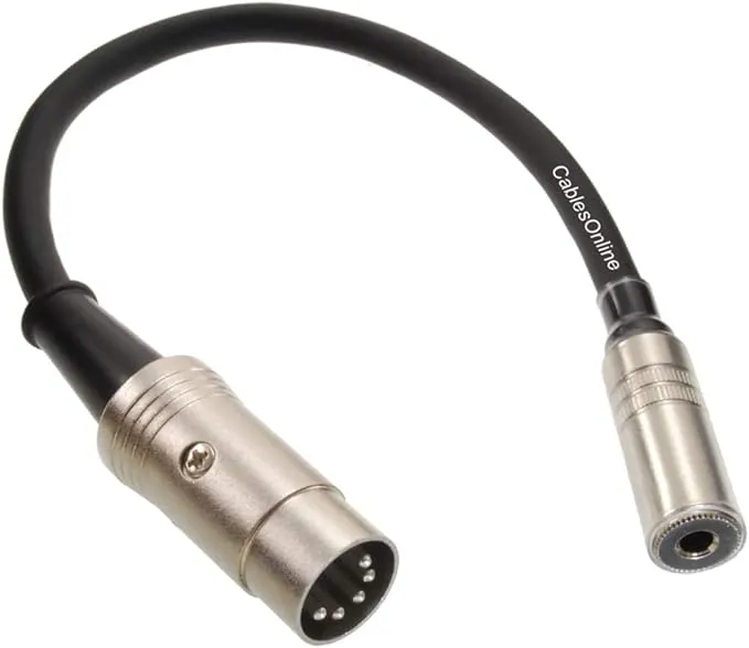 CablesOnline 1ft 3.5mm(1/8in) TRS Stereo Female to 5-Pin Din Male Professional Premium Audio Adapter for Bang & Olufsen, Naim, Quad...Stereo Systems (BO-A01)