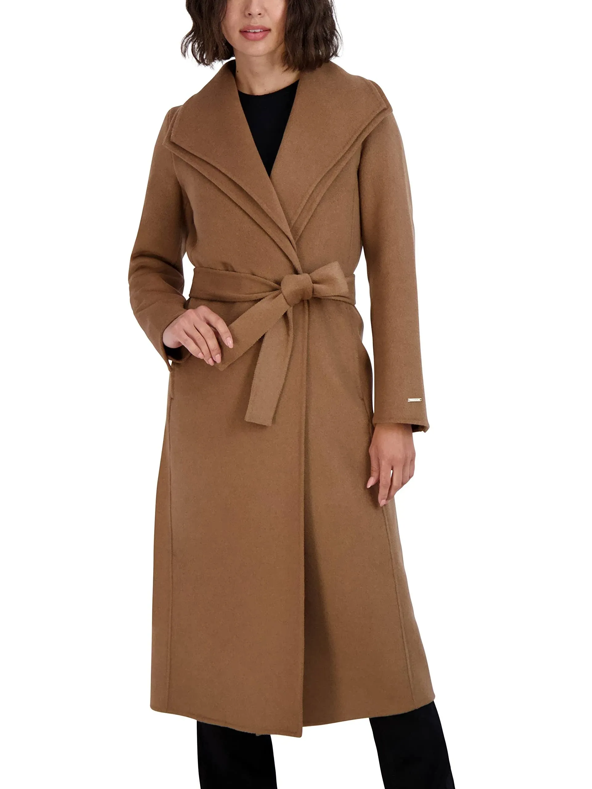 Tahari Elliot Wool-Blend Wrap Coat