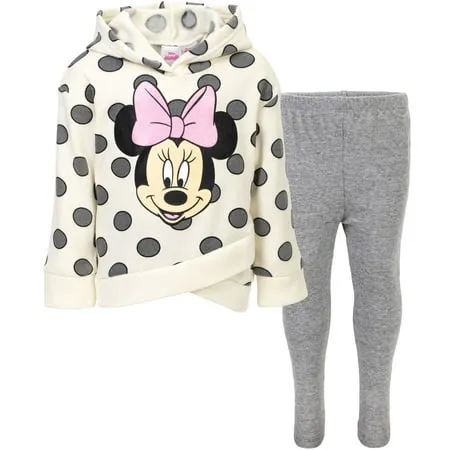 Mickey Mouse & Friends Minnie Mouse Big Girls Fleece Hoodie and Leggings Outfit ...