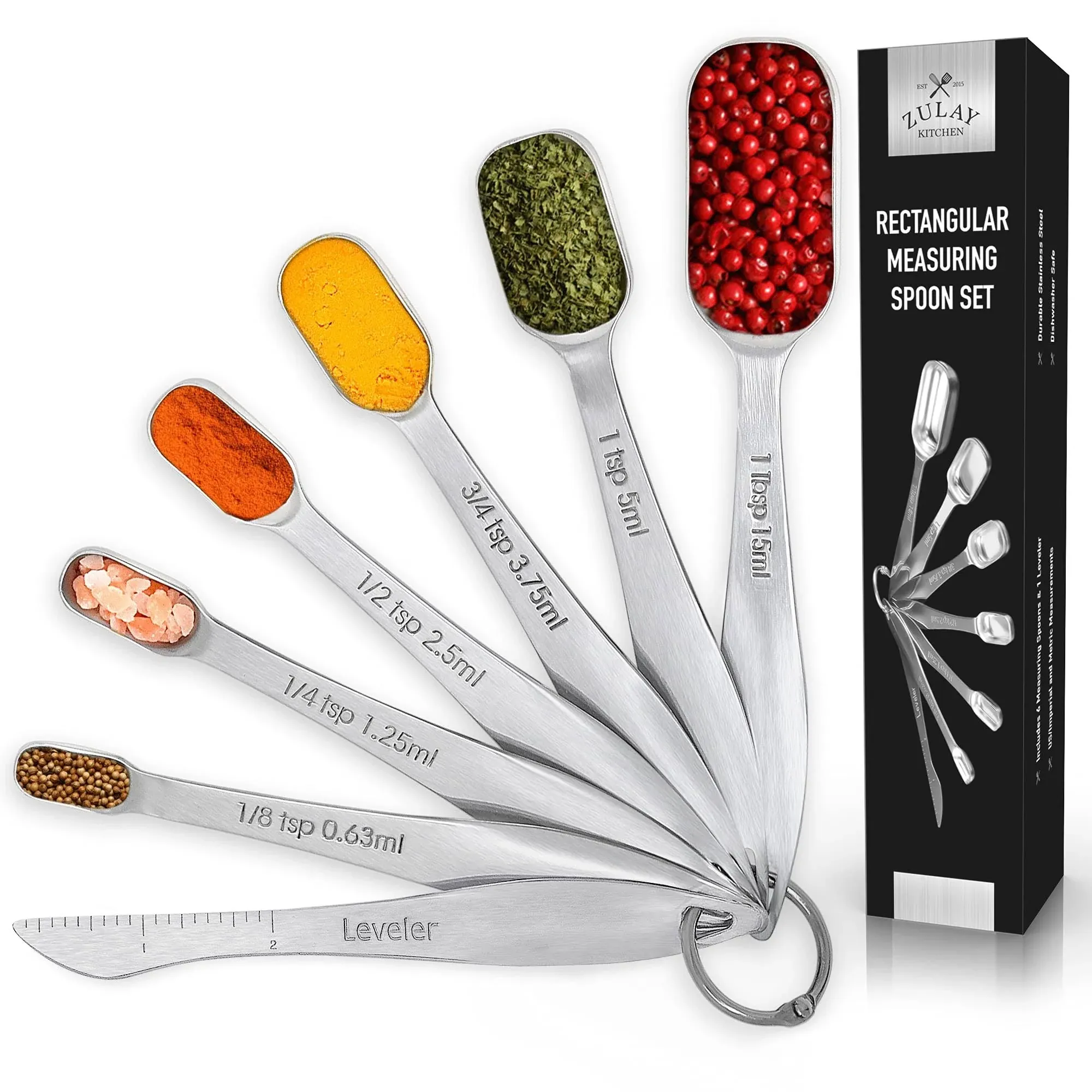 Zulay Kitchen Measuring Spoon Set