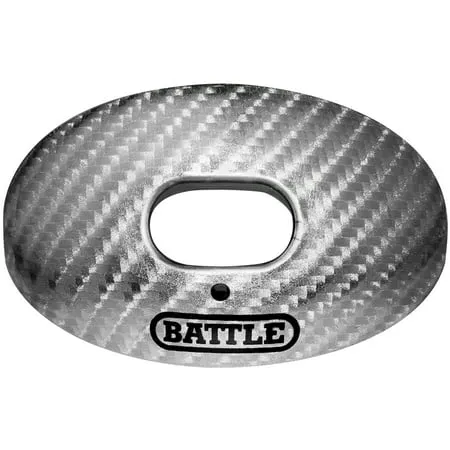 Battle Sports Carbon Chrome Oxygen Lip Protector Mouthguard with Strap