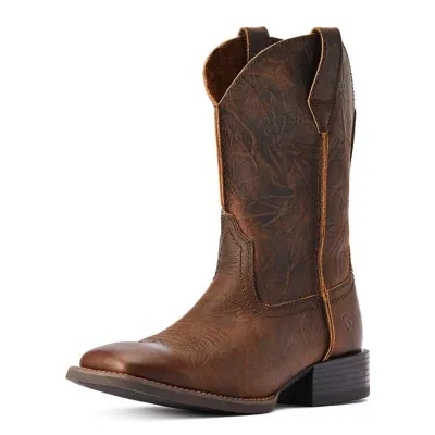 Ariat Men’s Sport Rambler Wide Square Toe Western Boots Bar Top Brown #10042586