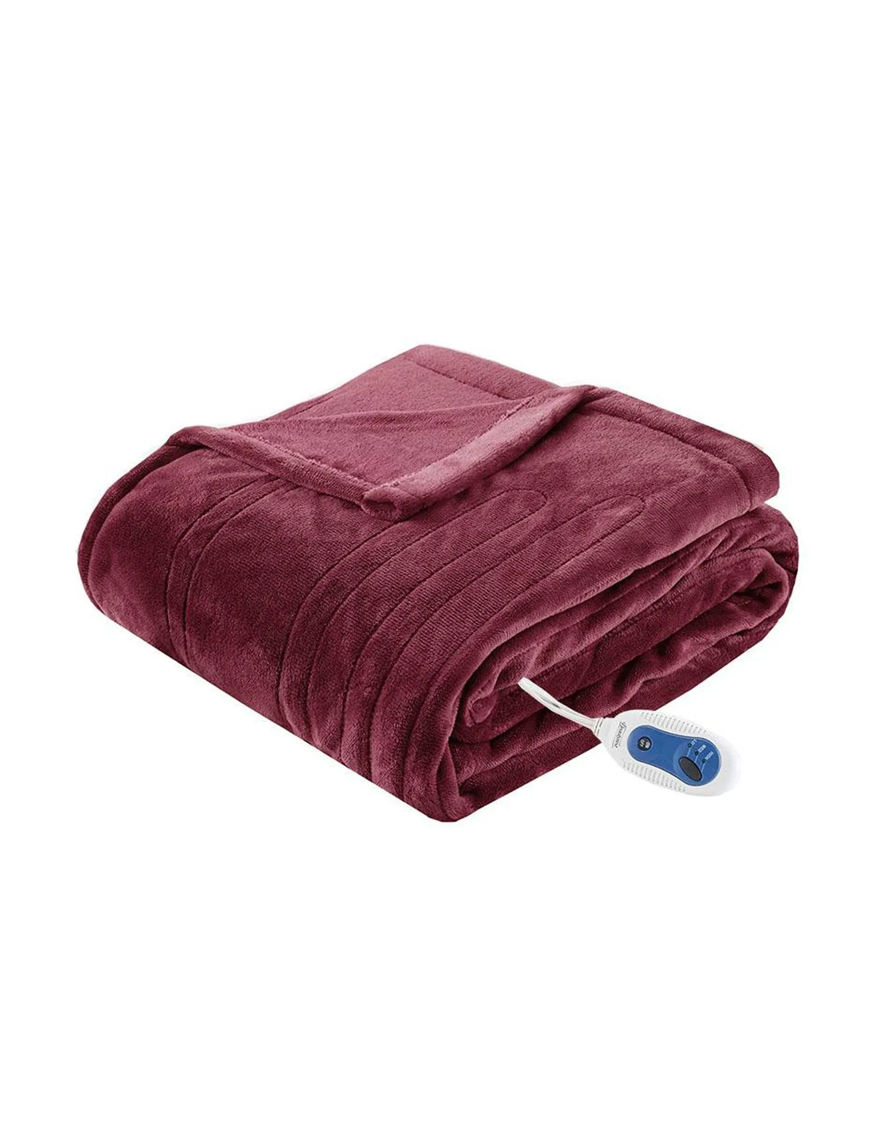 100% Polyester Heated Plush Throw - 60x70" - Sapphire Blue