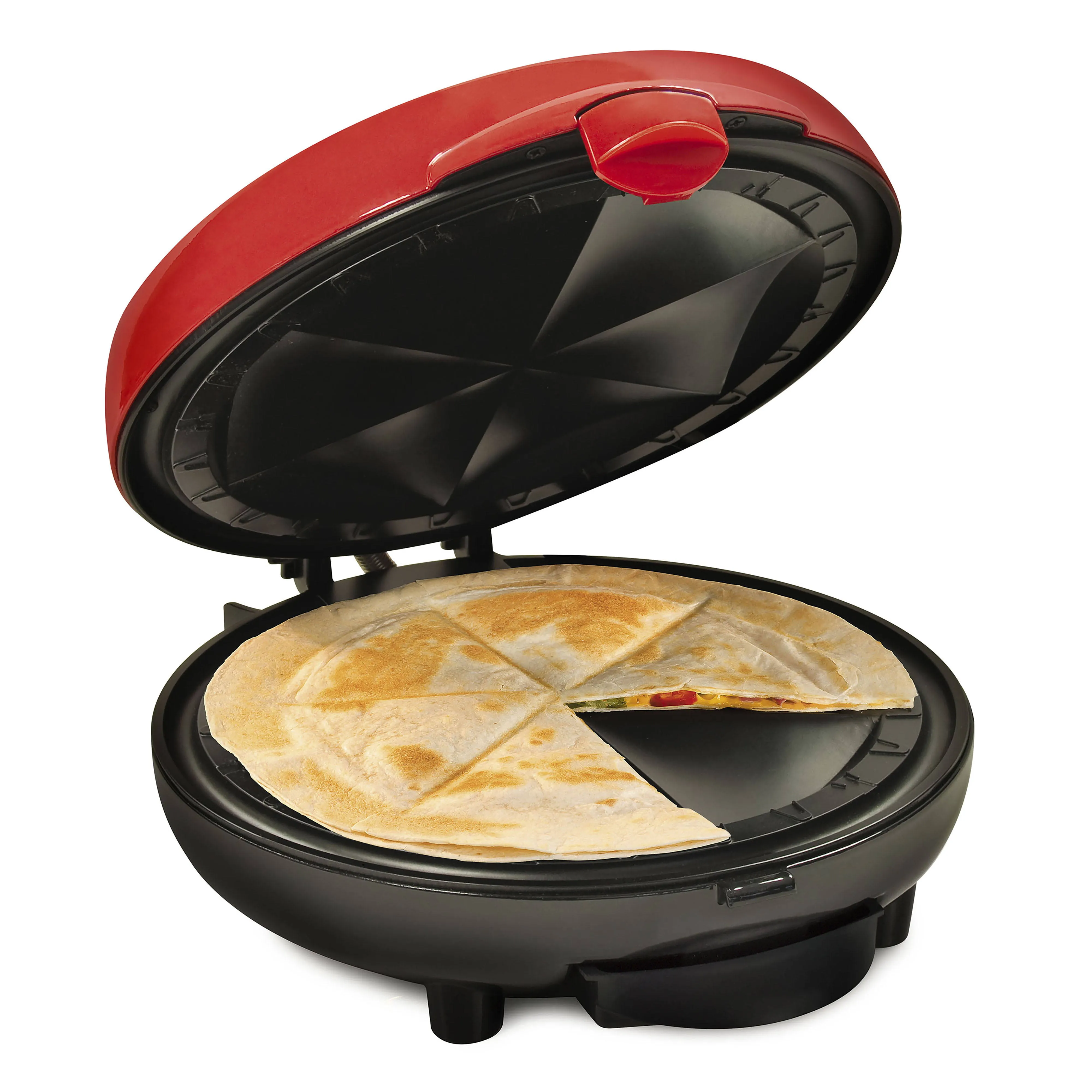 50.25 sq. in. Red Quesadilla Maker with Extra Stuffing Latch