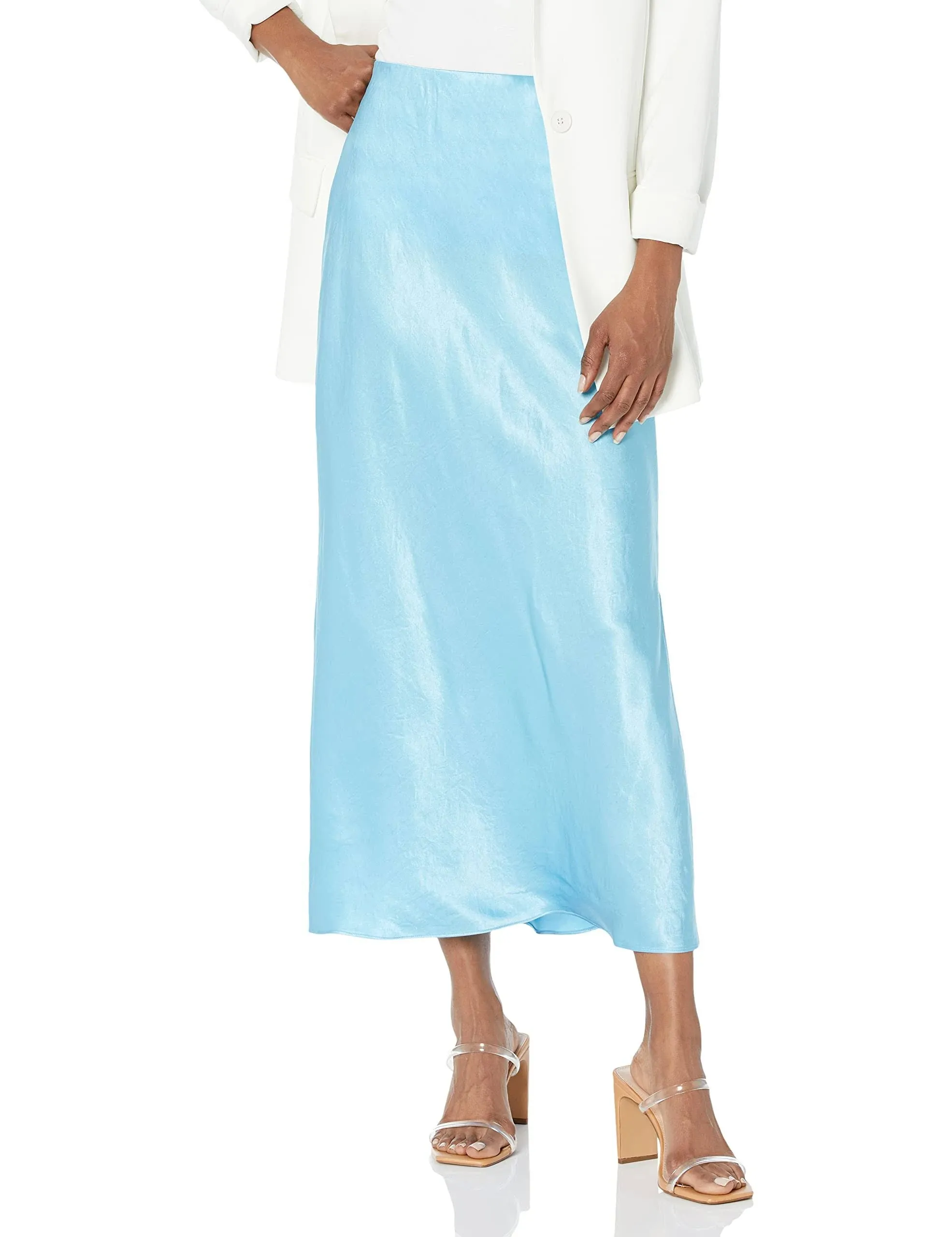 Satin Maxi Skirt With Side Slit