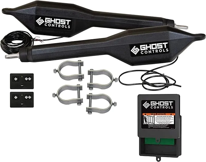 Ghost Controls Heavy-Duty Automatic Gate Opener Kit for Swing Gates with Long-Range Gate Opener Remote - Model TDS2