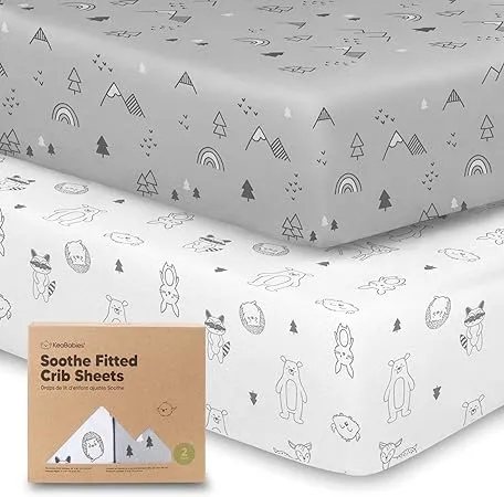 KeaBabies Soothe Fitted Crib Sheet