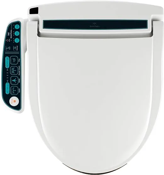 BidetMate 2000 Series Electric Bidet Heated Smart Toilet Seat with Unlimited Heated Water, Side Control Panel, Deodorizer, and Warm Air Dryer - Adjustable and Self-Cleaning - Fits Round Toilets