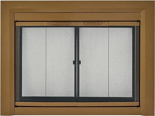 Fireplace Glass Doors CM-3012HE Clairmont Large Heritage Brass