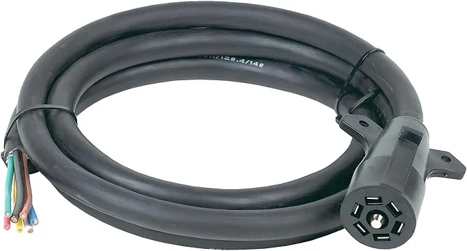 Hopkins Towing Solutions 20146 8' 7 RV Blade Molded Trailer Cable, GRAY