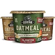 Kodiak Cakes Instant Oatmeal Cup Variety Pack: Peanut Butter Chocolate Chip, Maple & Brown Sugar, & Chocolate Chip