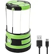 Lepro LED Camping Lantern Rechargeable or Battery Powered, 1000lm Camping Light with Detachable Flashlights Combo, 4 Modes, Portable Outdoor Lantern for Hiking, Hurricane Emergency, Fishing