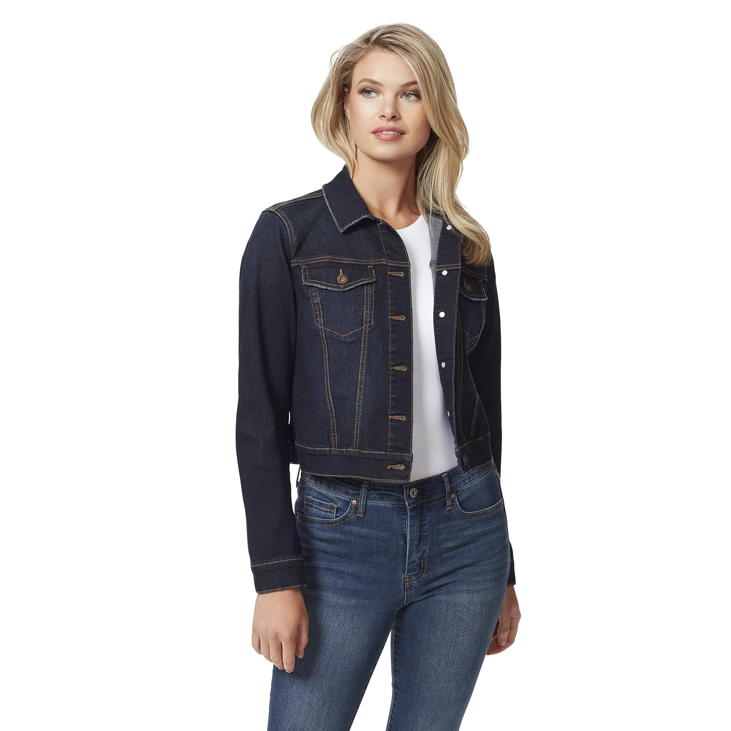 Jessica Simpson Womens Plus Denim Stretch Denim Jacket