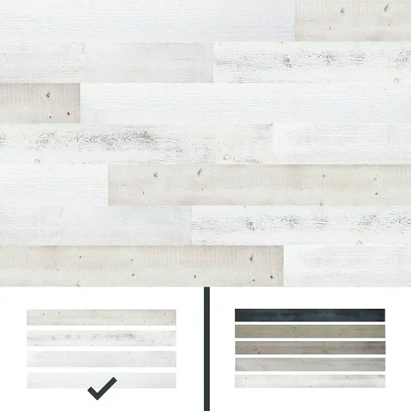 Urban Decor Wood Panels for Wall, Easy Peel and Stick Reclaimed Barn Wood Accent ...