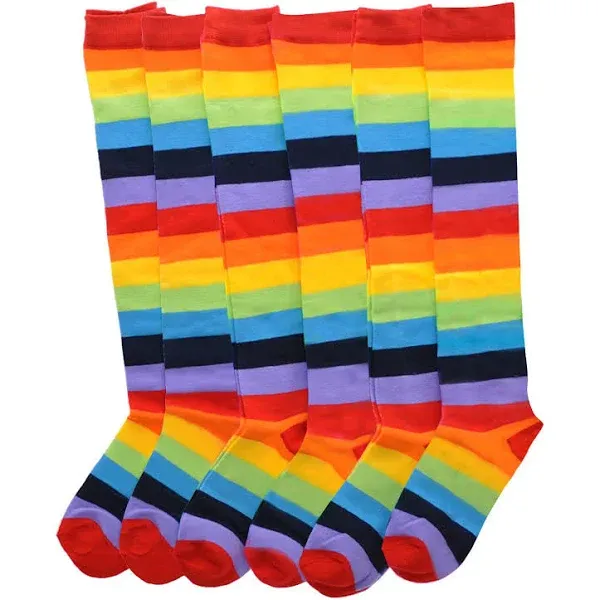 Women's Angelina Rainbow Thigh High Socks