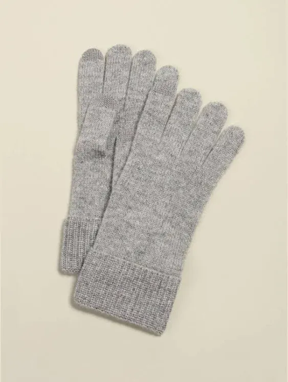 Cashmere Gloves with Ribbed Cuff / Camel - Italic