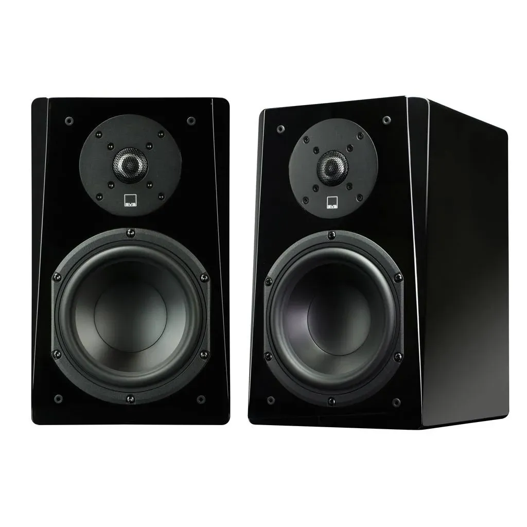 SVS Prime Bookshelf Speakers Pair (Open Box) | Piano Gloss Black | electronicsexpo.com