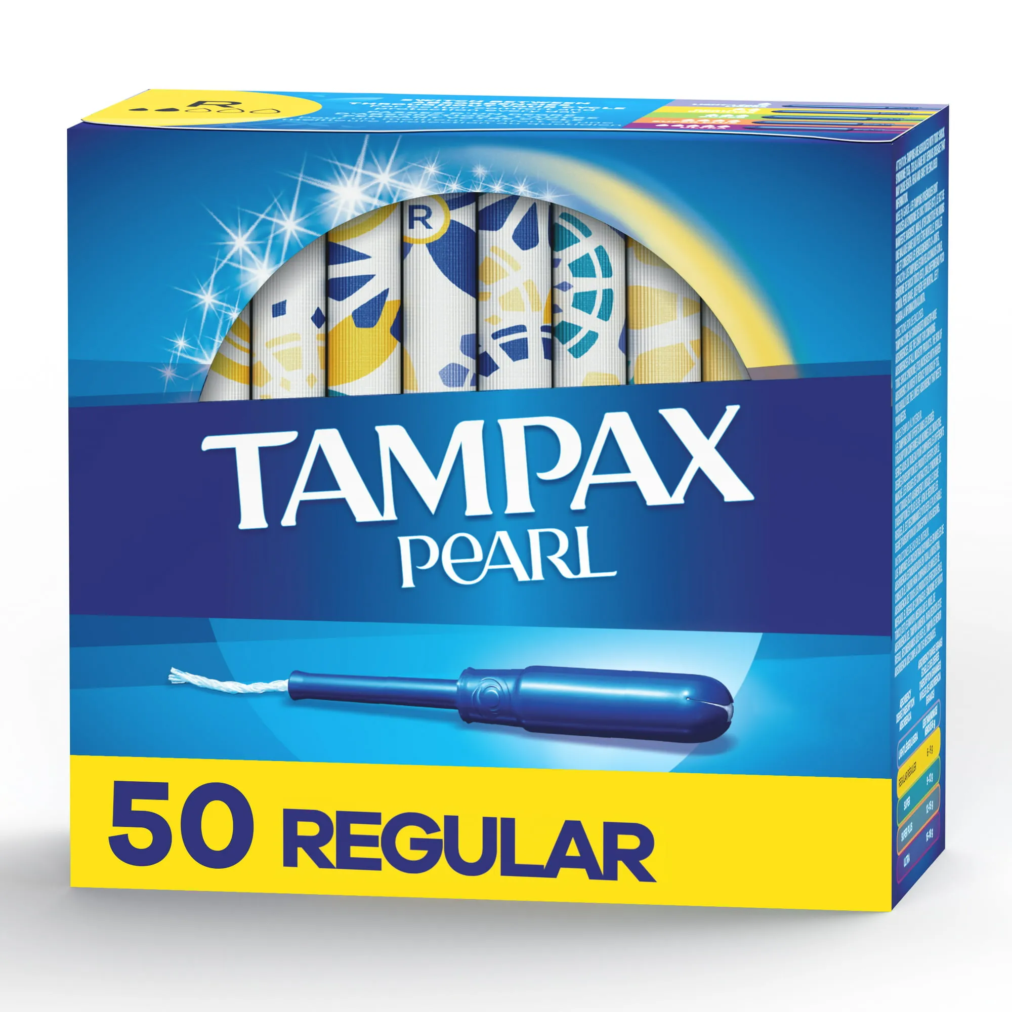 Tampax 珍珠卫生棉条，带 LeakGuard 编织物，常规吸水性，50 克拉