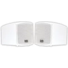 Acoustic Audio AA321W Mountable Indoor Speakers 400 Watts White Bookshelf Pair