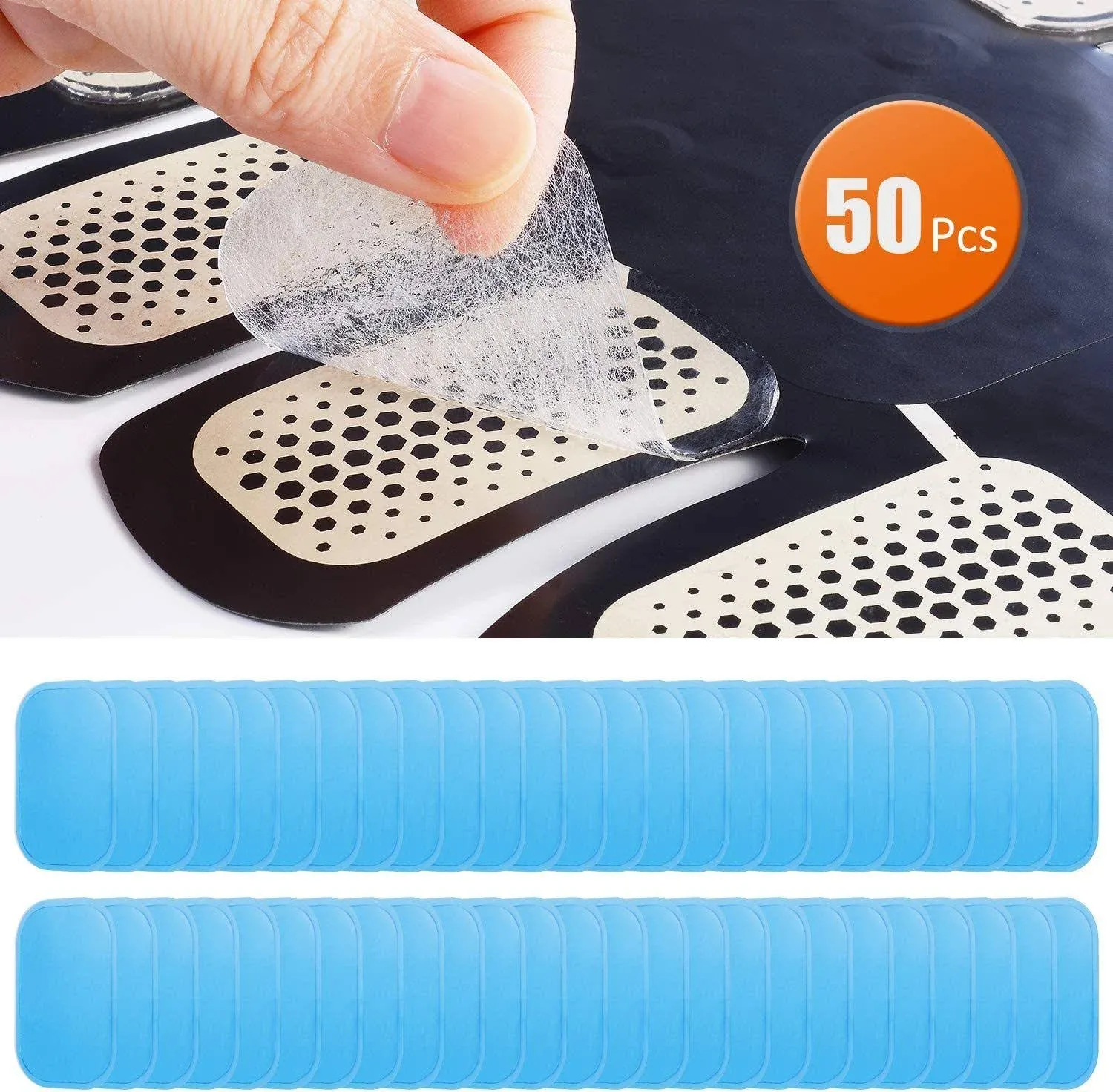 UYGHHK 50 Pcs/25 Pack Gel Pads for Abs Stimulator Abs Trainer  Gel Sheet for EMS